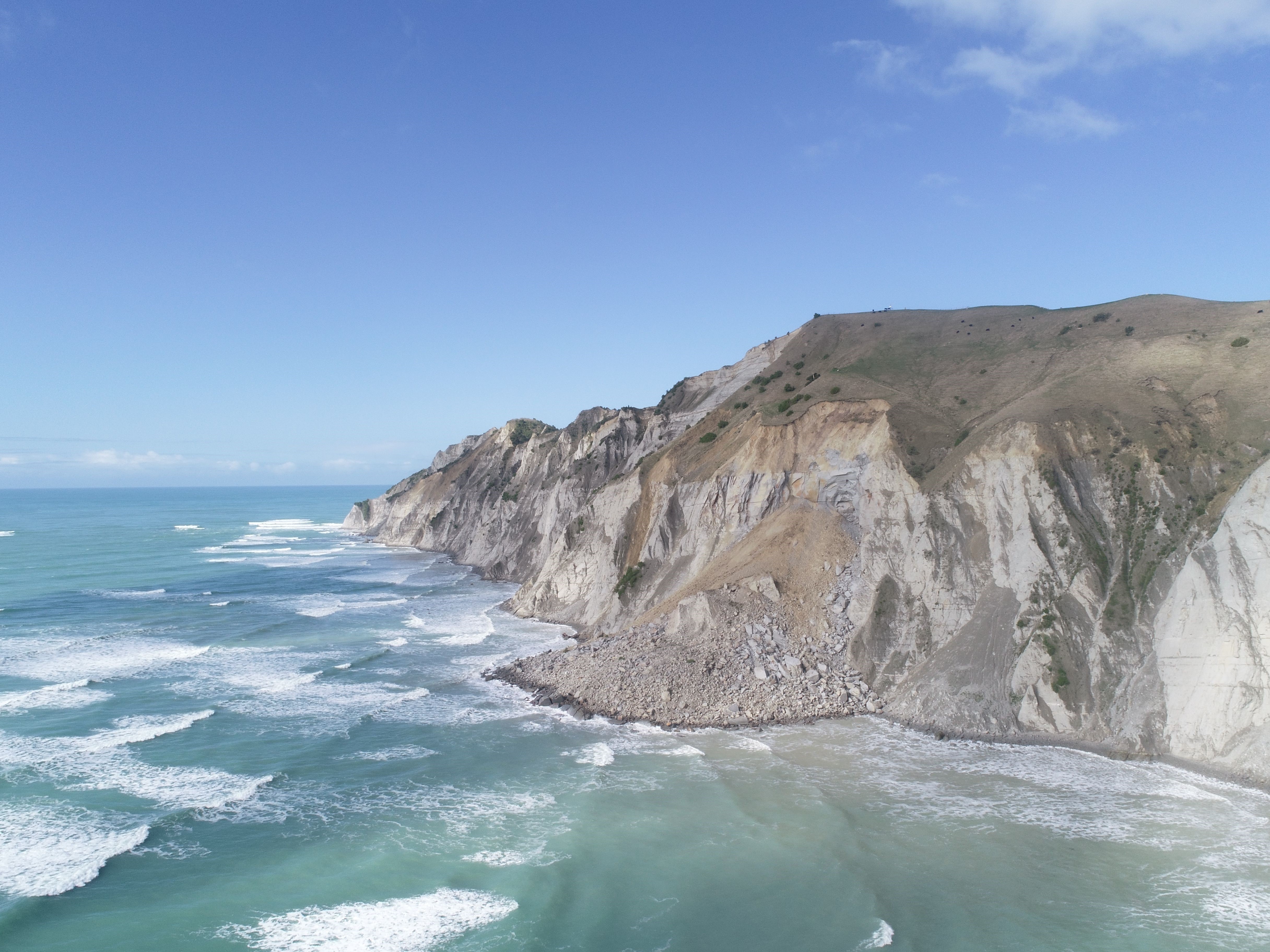 August 2024 Large landslide at Te Kurī a Paoa Young Nick’s Head 